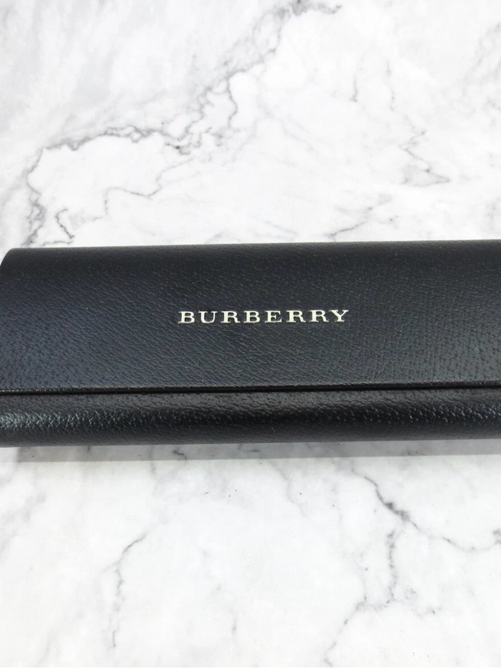Burberry Black Leather Eyewear Case